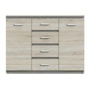 Commode Pamulang 10 | Chêne Sonoma | 91 x 122 x 40 cm | Rangement moderne