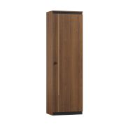 Armoire Mojokerto 21 | Noyer / Noir | 194 x 60 x 39 cm | Style moderne et rangement optimisé