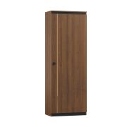 Armoire Mojokerto 22 | Noyer / Noir | 194 x 70 x 39 cm | Style moderne et pratique