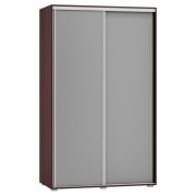 Armoire à portes coulissantes Tabubil 31 | Finition wengé / gris | 200 x 120 x 60 cm | Rangement optimisé