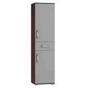 Armoire Tabubil 24 | Wenge & Gris | 200 x 50 x 41 cm | Design moderne et espace optimisé