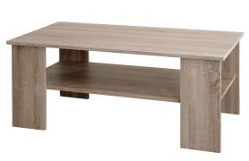 Table basse Kikori 03 | Chêne Sonoma | 120 x 60 x 50 cm | Grand espace de rangement