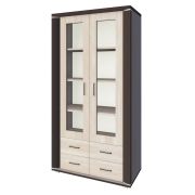 Vitrine Aitape 36 | chêne Sonoma foncé / clair | 188 x 100 x 40 cm | Design moderne et spacieux