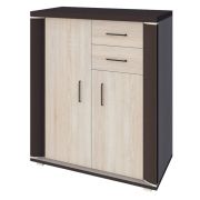 Commode Aitape 50 | chêne Sonoma foncé & clair | 105 x 90 x 40 cm | Design moderne et chaleureux