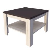 Table basse Aitape 20 | chêne foncé & chêne clair | 78 x 78 x 57 cm | Design moderne