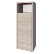 Commode Kerowagi 01 | Chêne Sonoma | 150 x 55 x 41 cm | Rangement moderne et élégant