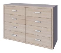 Commode Kerowagi 13 | chêne Sonoma | 90 x 135 x 41 cm | 8 tiroirs