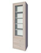 Vitrine Kerowagi 05 | chêne Sonoma | 200 x 60 x 41 cm | Vitrine moderne à grande capacité