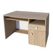 Bureau Rabaul 32 | chêne Sonoma | 76 x 120 x 60 cm | Fonctionnel avec tiroir et espace clavier