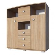Commode Rabaul 05 | chêne Sonoma | 126 x 130 x 40 cm | Style moderne et rangement optimal