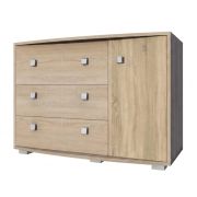 Commode Rabaul 08 | chêne Sonoma | 80 x 120 x 43 cm | Design moderne et pratique