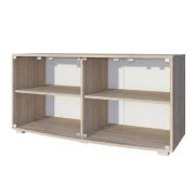 Meuble TV bas Rabaul 11 | chêne Sonoma | 47 x 155 x 43 cm | Design moderne et espace de rangement
