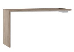 Extension pour bureau Cianjur, couleur : chêne / blanc - Dimensions : 77 x 135 x 60 cm (H x L x P)
