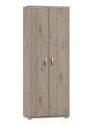 Armoire Cianjur 13 | Espace optimisé | Chêne / Blanc | 209 x 70 x 40 cm