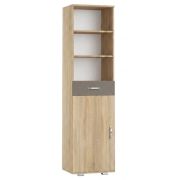 Armoire Ciomas 29 | chêne Sonoma & gris | 190 x 50 x 40 cm | Rangement compact et moderne