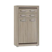Commode Kundiawa 07 | chêne Sonoma clair & foncé | 140 x 80 x 40 cm | Design moderne