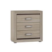 Commode Kundiawa 05 | Chêne Sonoma clair et foncé | 85 x 80 x 40 cm | Design moderne