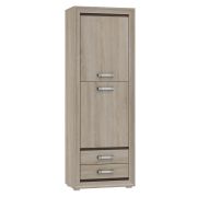 Armoire Kundiawa 33 | chêne clair & chêne foncé | 200 x 70 x 40 cm | Design moderne