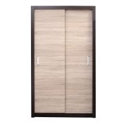Armoire penderie à portes coulissantes Sepatan 07 | Wengé & chêne Sonoma | 210 x 100 x 60 cm