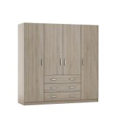 Armoire penderie portes battantes Sepatan 08 | Chêne de Sonoma | 210 x 200 x 60 cm