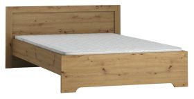 Lit simple ou d'appoint Vanimo 07 | Chêne naturel | Couchage 120 x 200 cm | Sommier inclus
