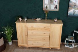 Commode en pin massif naturel 060 | 100 x 156 x 42 cm | Design moderne et chaleureux