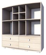 Bibliothèque Rabaul 16 | Chêne Sonoma | 126 x 130 x 40 cm | Rangement élégant et moderne