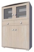 Vitrine Rabaul 06 | chêne Sonoma | 150 x 110 x 40 cm | Élégance moderne