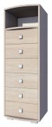 Commode Rabaul 14 | chêne Sonoma | 138 x 49 x 40 cm | 6 tiroirs | Rangement moderne
