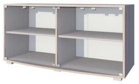 Meuble TV bas Rabaul 11 | chêne Sonoma | 47 x 155 x 43 cm | Design moderne et espace de rangement