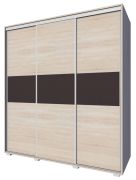 Armoire à portes coulissantes Rabaul 40 | chêne clair/chêne foncé | 210 x 160 x 60 cm | Rangement optimisé