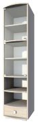 Vitrine haute Rabaul 33 | chêne Sonoma | 200 x 49 x 40 cm | Design moderne et fonctionnel