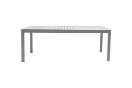 Table de salle à manger Boston extensible en aluminium - Couleur : aluminium gris, Longueur : 2000 / 2940 mm, largeur : 900 mm, hauteur : 750 mm