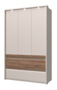 Armoire 3 portes Papauta 03 | Cachemire & Chêne foncé | 226 x 142 x 60 cm | LED & Fermeture douce
