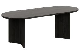 Table à manger Iraklia 01 | Frêne Prestige Noir | Ovale | 204 x 90 cm | Matériaux haut de gamme