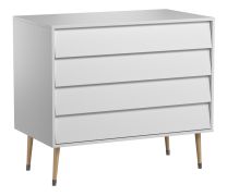 Commode Peetu 01, couleur : blanc - Dimensions : 90 x 100 x 56 cm (H x L x P)