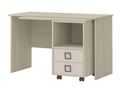 Bureau 29, couleur : cendre / crème - Dimensions : 76 x 125 x 60 cm (H x L x P)