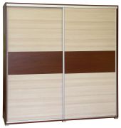 Armoire à portes coulissantes Cikupa 52 | Noyer / Orme | 210 x 200 x 60 cm | Rangement optimisé