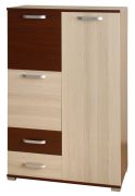 Commode Cikupa 17 | Noyer / Orme | 130 x 80 x 40 cm | Design moderne et rangement élégant
