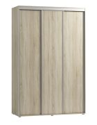 Armoire à portes coulissantes en chêne Sonoma | 245 x 160 x 62 cm | 3 portes, 3 tringles, 15 compartiments