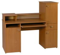 Bureau Banjaran 24 | Aulne chaleureux | 120 x 129 x 52 cm | Fonctionnel et moderne