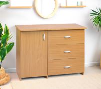 Commode Kebumen 23 | Finition érable | 71 x 90 x 40 cm | Design moderne & rangement spacieux