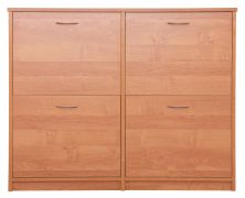 Meuble à chaussures Pamanukan 16 | Erle | 91 x 113 x 20 cm | Design moderne et grande capacité