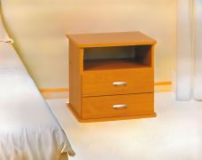 Table de chevet Grogol 21 | aulne | 50 x 45 x 35 cm | 2 tiroirs
