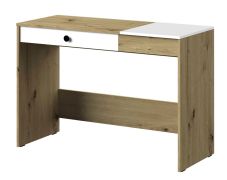 Bureau Sirte 10 | Chêne, blanc et noir mat | 82 x 120 x 50 cm | Compact et fonctionnel