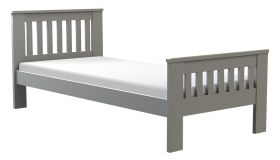 Lit une place ou d’appoint Caesio 04 | Massif en pin | Anthracite | 90 x 200 cm