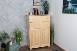 Commode pin massif naturel Junco 160 | Design moderne | 123 x 80 x 43 cm