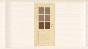 Porte simple pour abris de jardin 34 mm, dimensions : 870 x 1958 mm, charnière à gauche