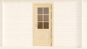 Porte simple pour abris de jardin 34 mm, dimensions : 870 x 1958 mm, charnière de porte à droite