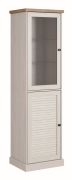 Vitrine Lägern 09, Couleur : Pin blanc / Chêne brun - 203 x 57 x 46 cm (H x L x P)